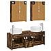 Set di mobili per il bagno 5 pcs Rovere Fumo - Foto miniatura 8