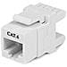 Jack Keystone Cat 6 180° - Jack a parete Cat6 Ethernet RJ45 bianco - Tipo 110 - Foto miniatura 1