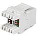 Jack Keystone Cat 6 180° - Jack a parete Cat6 Ethernet RJ45 bianco - Tipo 110 - Foto miniatura 2