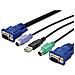 Cavo Triplo Per Console Con Switch Kvm Per Server Usb / Ps2 - Mt. 1,80 - Foto miniatura 2