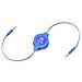CAVO DA 3,5mm a 3,5mm PER MP3 RETRATTILE EUCABLE35BU BLU 816983011243 - Foto miniatura 1