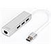 ASSMANN Electronic DA-70250-1 USB 3.0 (3.1 Gen 1) Type-A 1000Mbit / s Argento, Bianco perno e concentratore - Foto miniatura 1