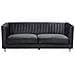 Divano 3 Posti In Tessuto Vellutato Nero Arvika - Foto miniatura 10