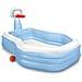 57183 Piscina Gonfiabile Family Basket Colore Bianco / Blu - Foto miniatura 1