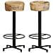 Sgabelli Da Bar 2 Pz 76 Cm In Legno Massello Di Mango - Foto miniatura 1