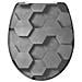 Tavoletta WC Chiusura Rallentata Sgancio Rapido GREY HEXAGONS - Foto miniatura 2