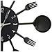 Orologio da Parete Cucchiaio e Forchetta Nero 40 cm Alluminio - Foto miniatura 4