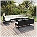 Set Divani Da Giardino 11 Pz Con Cuscini In Polyrattan Nero - Foto miniatura 1