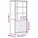 Libreria BODO 82x40x173 cm Legno Massello Pino Bianco e Marrone - Foto miniatura 3