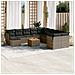 Set Divani da Giardino 12 pz con Cuscini Grigio in Polyrattan - Foto miniatura 2