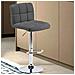 Set 2 Sgabelli Cucina Seduta Pelle Imbottita Sgabello Girevole Casa Bar Grigio - Foto miniatura 2