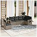 Set Divano Da Giardino 6 Pz Con Cuscini Grigio In Polyrattan - Foto miniatura 1