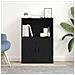 Libreria Rovere Nero 60x24x85 Cm In Legno Multistrato - Foto miniatura 3