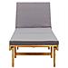 Lettino Prendisole Pieghevole Con Cuscino In Massello Di Acacia - Foto miniatura 4