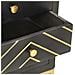 Comodino Nero E Oro 40x30x50 Cm In Legno Massello Di Mango - Foto miniatura 5