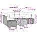 Set di Divani da Giardino da 7 Pezzi con Cuscini Nero Polyrattan Acacia - Foto miniatura 9