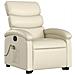 Poltrona Alzapersona Reclinabile Massaggio Crema Similpelle - Foto miniatura 3