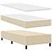 Letto Box Spring con Materasso e Panchina Crema 100x200 cm Tessuto - Foto miniatura 3
