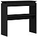 Tavolo Consolle  Nero Rovere 80x30x80 cm in Legno Ingegnerizzato - Foto miniatura 1