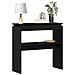 Tavolo Consolle  Nero Rovere 80x30x80 cm in Legno Ingegnerizzato - Foto miniatura 3