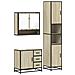Set Mobili da Bagno 3 pz Rovere Sonoma in Legno Multistrato - Foto miniatura 1