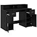 Scrivania Rovere Nero 120x55x91 cm Legno Ingegnerizzato - Foto miniatura 5