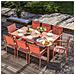 Set Di Mobili Da Giardino Bari In Textilene Terracotta 8 Posti - Alluminio Terracotta - Foto miniatura 3