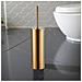 Spazzola Wc Autoportante In Acciaio Inox Spazzolato Oro - Foto miniatura 3
