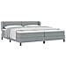 Letto box spring con materasso Grigio chiaro 200 x 200 cm - Foto miniatura 3