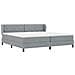 Letto box spring con materasso Grigio chiaro 200 x 200 cm - Foto miniatura 7