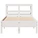 Letto senza Materasso Bianco 120x190 cm Legno Massello di Pino - Foto miniatura 4