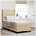 Letto a molle con materasso Crema 100 x 200 cm Tessuto - Foto miniatura 2
