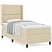 Letto a molle con materasso Crema 100 x 200 cm Tessuto - Foto miniatura 4