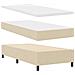 Letto a molle con materasso Crema 100 x 200 cm Tessuto - Foto miniatura 6