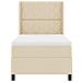 Letto a molle con materasso Crema 100 x 200 cm Tessuto - Foto miniatura 8