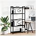 Libreria Rovere nero 80 x 30 x 153 cm Legno multistrato - Foto miniatura 2