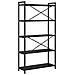 Libreria Rovere nero 80 x 30 x 153 cm Legno multistrato - Foto miniatura 7