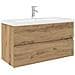 Mobile Bagno con Lavabo Integrato&Rubinetto Rovere Artigianale - Foto miniatura 1