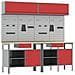 Set banco da lavoro con cassetto 8 pcs Rosso e Grigio - Foto miniatura 1