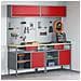 Set banco da lavoro con cassetto 8 pcs Rosso e Grigio - Foto miniatura 2