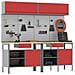 Set banco da lavoro con cassetto 8 pcs Rosso e Grigio - Foto miniatura 3
