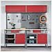 Set banco da lavoro con cassetto 8 pcs Rosso e Grigio - Foto miniatura 4