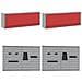 Set banco da lavoro con cassetto 8 pcs Rosso e Grigio - Foto miniatura 6