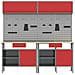 Set banco da lavoro con cassetto 8 pcs Rosso e Grigio - Foto miniatura 8