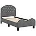 Struttura letto per bambini con testata Grigio scuro Velluto - Foto miniatura 4
