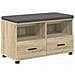 Panca per ingresso con cuscino Rovere Sonoma 80 x 38 x 46 cm - Foto miniatura 1