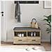 Panca per ingresso con cuscino Rovere Sonoma 80 x 38 x 46 cm - Foto miniatura 4