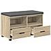 Panca per ingresso con cuscino Rovere Sonoma 80 x 38 x 46 cm - Foto miniatura 5