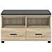 Panca per ingresso con cuscino Rovere Sonoma 80 x 38 x 46 cm - Foto miniatura 6