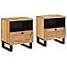 Armadio da Notte con cassetto 2 pcs Naturale 40 x 33 x 46 cm - Foto miniatura 1